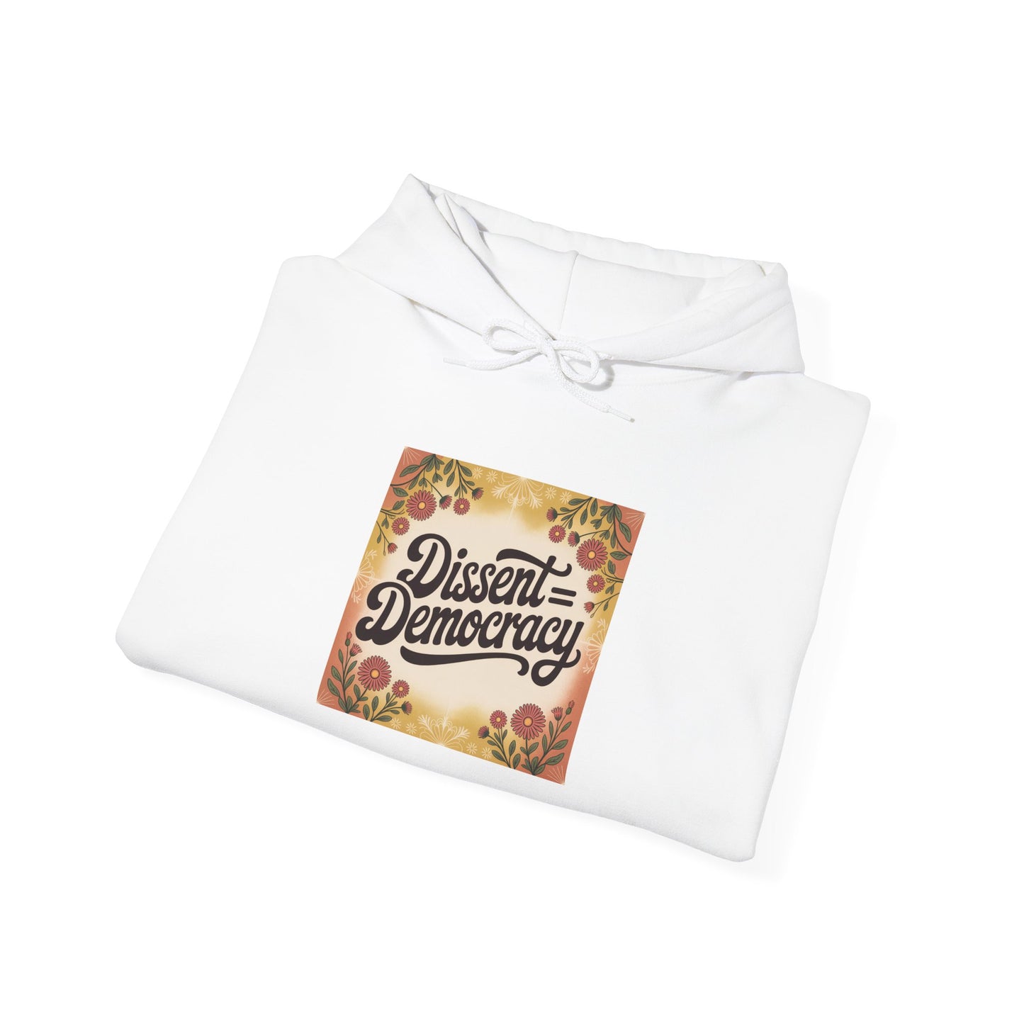 Dissent Democracy Hoodie, Unisex Heavy Blend Sweatshirt, Cozy Protest Wear, Casual Activist Apparel, Comfortable Gift for Change-Makers