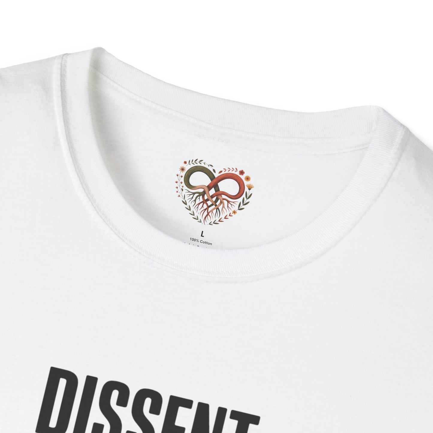 Dissent Equals Democracy T-Shirt, Unisex Softstyle Tee, Activist Apparel, Comfortable Casual Wear, Gift for Advocates, Statement Shirt