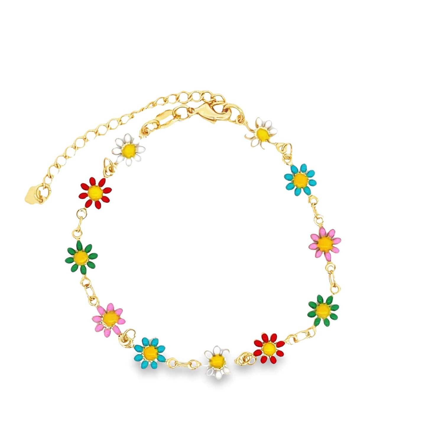 Enamel Multicolored Flower Earrings (H227)(E271)(I586)(L214A)-1