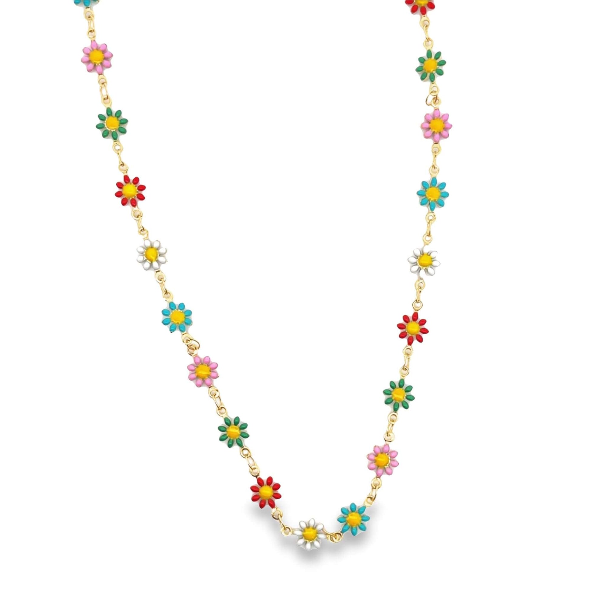 Enamel Multicolored Flower Earrings (H227)(E271)(I586)(L214A)-2